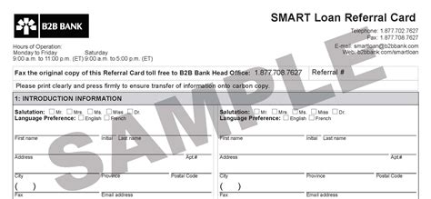 b2b bank smart loan referral card|b2b business financing.